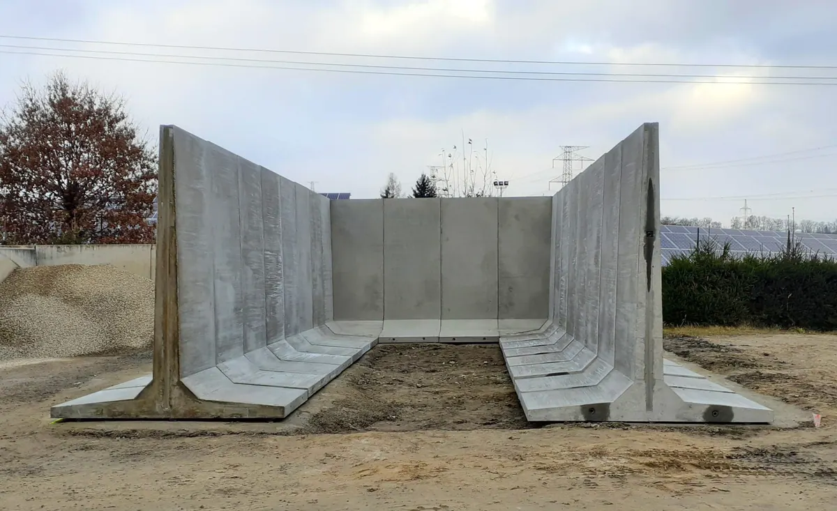Opěrné a silážní stěny GREFA – Skladovací box ze stěn GREFA